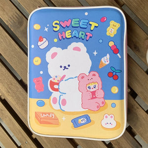 Cartoon Laptop Sleeve 9.7-11 Inch Tablet Cover Pouch Zipper Bag