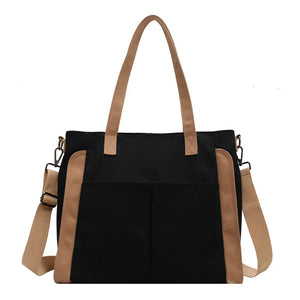 Vintage Patchwork Women's Canvas Shoulder Bag