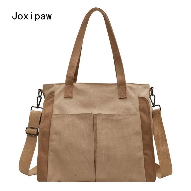 Vintage Patchwork Women's Canvas Shoulder Bag