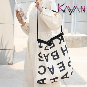 Casual Canvas Bag Ladies Handbag Student Shoulder Shopping Bag