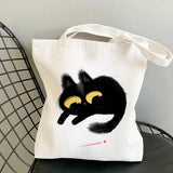 Cats Print Harajuku Bag Large-capacity Canvas Vintage Cartoon Ulzzang Ins Sweet