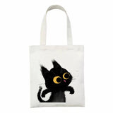 Cats Print Harajuku Bag Large-capacity Canvas Vintage Cartoon Ulzzang Ins Sweet
