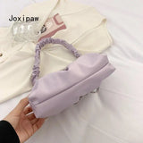Chain Cloud Shoulder Bag for Women Pu Leather Crossbody Bag