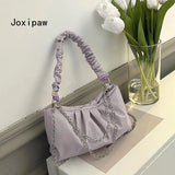 Chain Cloud Shoulder Bag for Women Pu Leather Crossbody Bag