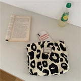Leopard Shoulder Bag Ladies Canvas Shopping Bag