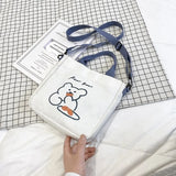 Bear Canvas Shoulder Bag Female Tote Bag Women
