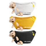 Yellow Bear Chest Pack Bag Canvas Waist Bag