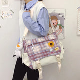 Nylon Student Schoolbag Backpack for Girls