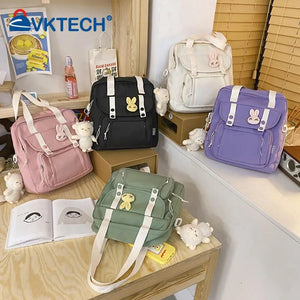 Japanese Nylon Shoulder Backpack Multi-function Girl Travel Totes Bags