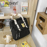 Nylon Shoulder Backpack Schoolbag Multi-function Travel Totes Bags