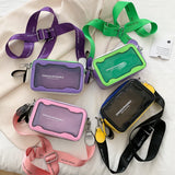 Clear Jelly Women Shoulder Flap Bag with Wide Strap Crossbody