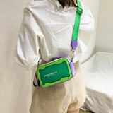 Clear Jelly Women Shoulder Flap Bag with Wide Strap Crossbody