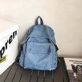 Denim Women Backpacks Large Capacity College Backpack