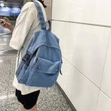 Denim Women Backpacks Large Capacity College Backpack