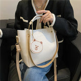 Harajuku Shoulder Bag Large Capacity Tote Work Handbag for Girls