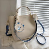 Harajuku Shoulder Bag Large Capacity Tote Work Handbag for Girls