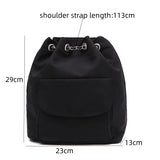 Light Oxford Cloth Backpack Female College Student Travel Chain Bucket Bagpack