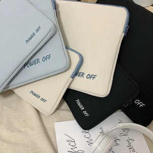 Embroidery Letters Laptop Bag 11 13 14 Inch Case for MacBook Air Nylon Inner Bag