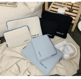 Embroidery Letters Laptop Bag 11 13 14 Inch Case for MacBook Air Nylon Inner Bag