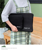 Embroidery Letters Laptop Bag 11 13 14 Inch Case for MacBook Air Nylon Inner Bag