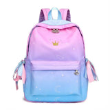 Backpack Crown Moon Stars Print Anti-theft Travel Bag Good School Backpack