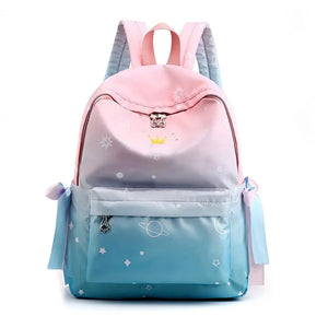 Backpack Crown Moon Stars Print Anti-theft Travel Bag Good School Backpack