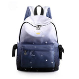 Backpack Crown Moon Stars Print Anti-theft Travel Bag Good School Backpack