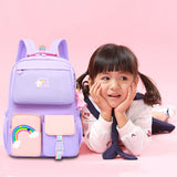 Large Capacity Rainbow Backpack for Teenage Girls