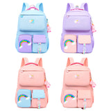 Large Capacity Rainbow Backpack for Teenage Girls