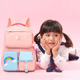 Large Capacity Rainbow Backpack for Teenage Girls