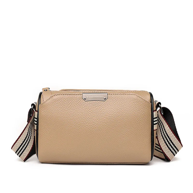 Vintage Leather Tote Crossbody Bag for Women