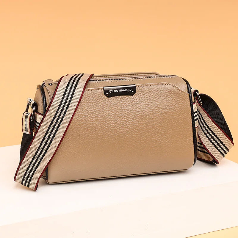 Vintage Leather Tote Crossbody Bag for Women
