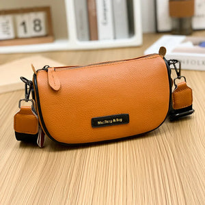Vintage Leather Sling Crossbody Bag for Women