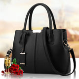Women Shoulder Messenger Bag Ladies Handbag PU Leather Crossbody Bag Tassel Zip