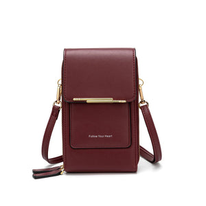 Ladies Bag Cell Phone Pocket Large Capacity Wallet Single Shoulder Crossbody Bag