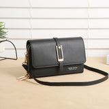 Women's Shoulder Bag with Metal Decoration
