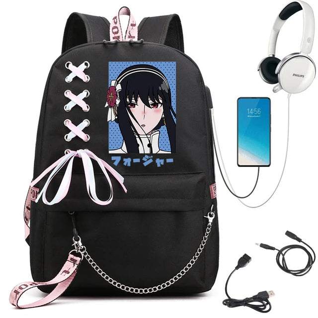 Anime School Bag Large Capacity Backpack for Teenagers