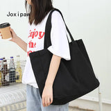 Large Capacity Canvas Tote Bag for Women Casual Solid Handbag