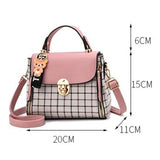 Plaid Shoulder Bag Crossbody Bag Baogesmall 20X11X15cm