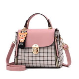 Plaid Shoulder Bag Crossbody Bag Baogesmall 20X11X15cm