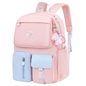 Rainbow Strap School Bags For Teenagers Girls Waterproof Backpack