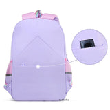 Rainbow Strap School Bags For Teenagers Girls Waterproof Backpack
