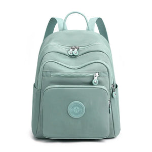 Solid Women's Backpack Large Capacity Nylon Cloth Girls Schoolbag
