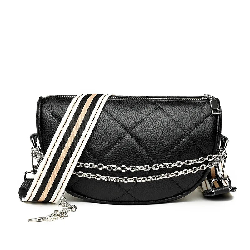 Leather Evening Lady Chain Sling Handbag Casual Shoulder Bag