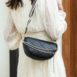 Leather Evening Lady Chain Sling Handbag Casual Shoulder Bag