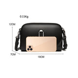 Women's Leather Casual Clutch Shoulder Messenger Bag