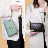 Women's Leather Casual Clutch Shoulder Messenger Bag