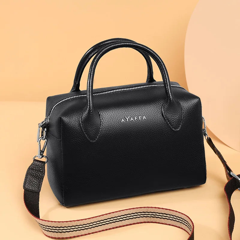 Leather Sling Handbag Vintage Girl Shoulder Bag