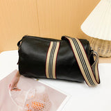 Distressed Leather Shoulder Bag for Women