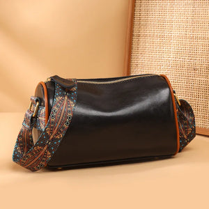 Vintage Leather Sling Shoulder Handbag for Women